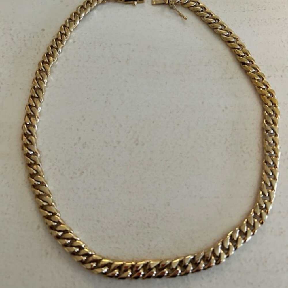 Miami Cuban Link Gold Plated Chain 25" Long